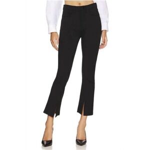 PISTOLA Women's Lennon High Rise Crop Boot Front Slit‎ Ponte Black Pant Sz 26